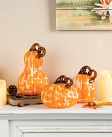 Glitzhome Pumpkin Gourd Set, 3 Piece