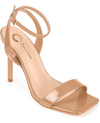 Journee Collection Women's Dorian Stiletto Square Toe Sandals
