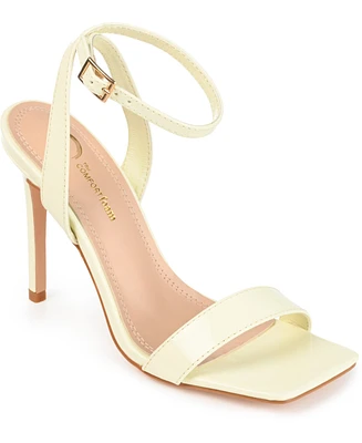 Journee Collection Women's Dorian Stiletto Square Toe Sandals