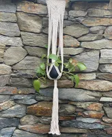 Flora Bunda Hanging Macrame Planter Hanger, 33"