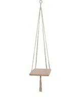 Flora Bunda Macrame Hanging Shelf, 9.875" x 9.875"