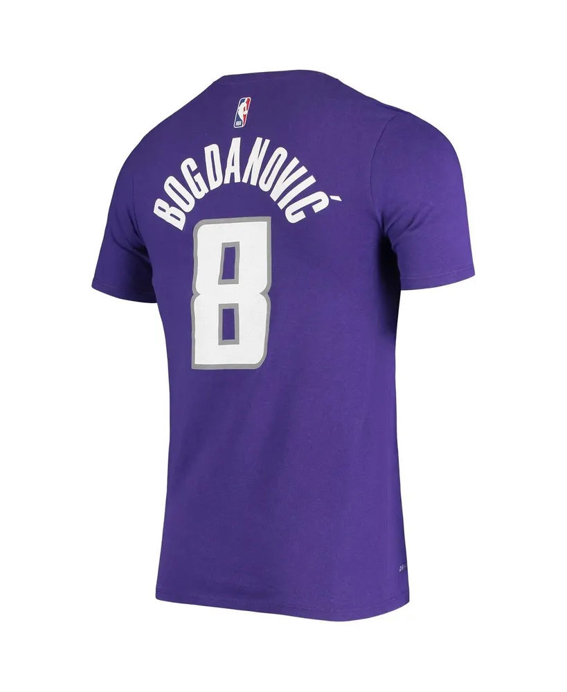 Men's Nike Bogdan Bogdanovic Purple Sacramento Kings Name and Number Performance T-shirt