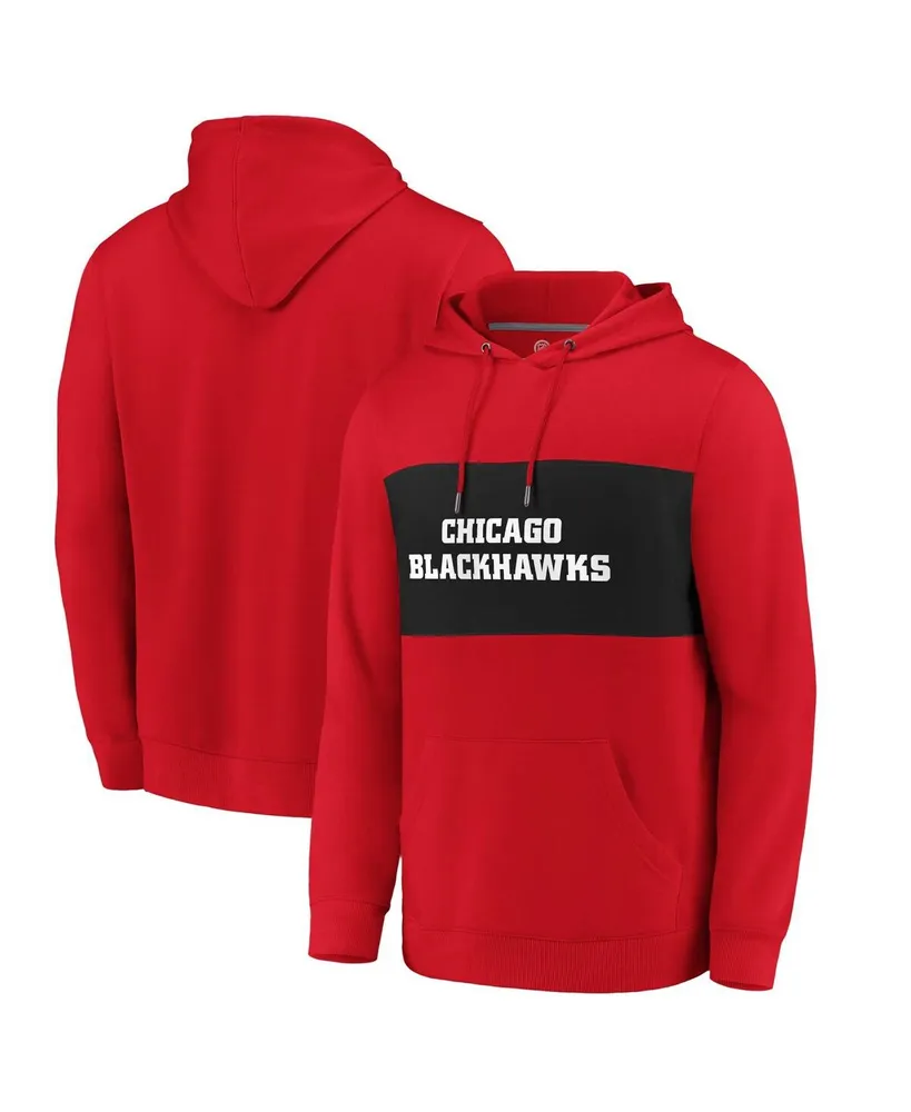 Men's Fanatics Branded Black Chicago Blackhawks Podium Defender Pullover Hoodie