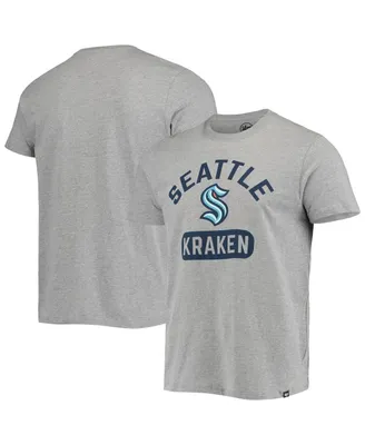 Men's '47 Heathered Gray Seattle Kraken Arch Pill Super Rival T-shirt