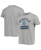 Men's '47 Heathered Gray Seattle Kraken Arch Pill Super Rival T-shirt