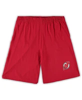 Men's Concepts Sport Red, Heathered Charcoal New Jersey Devils Big and Tall T-shirt Shorts Sleep Set