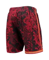 Men's Mitchell & Ness Red Miami Heat Hardwood Classics Lunar New Year Swingman Shorts