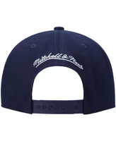 Men's Mitchell & Ness Navy Oklahoma City Thunder Core Side Snapback Hat