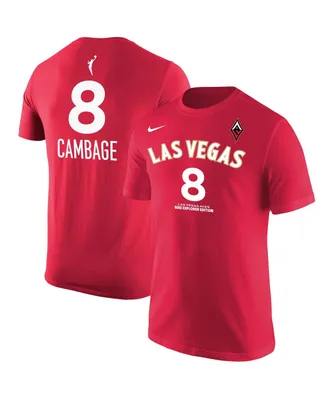 Men's Nike Liz Cambage Red Las Vegas Aces Explorer Edition Name Number T-shirt