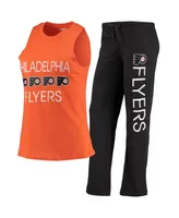 Women's Concepts Sport Orange, Black Philadelphia Flyers Meter Tank Top and Pants Sleep Set