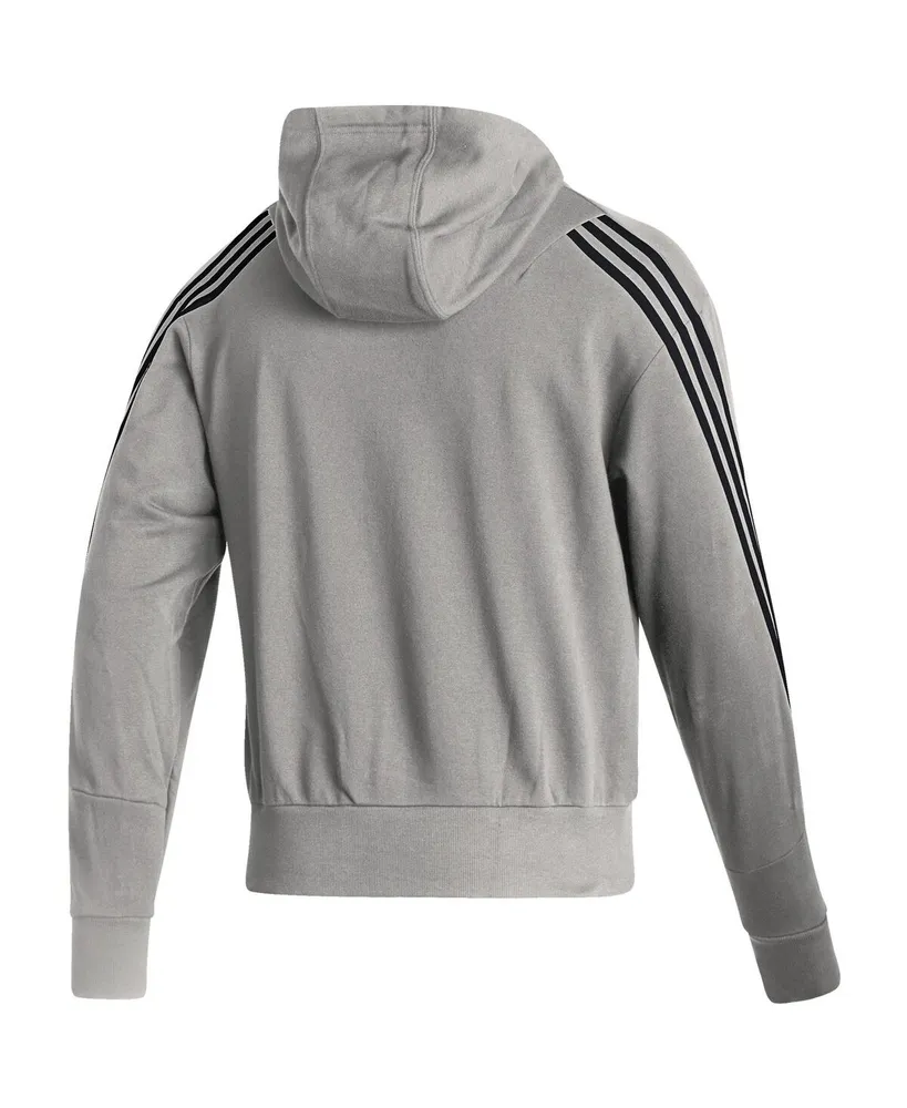 Men's adidas Heathered Gray Washington Capitals Fashion Full-Zip Hoodie