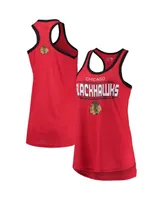 Women's G-iii Sports by Carl Banks Red Chicago Blackhawks Showdown Slub Racerback Tank Top