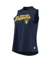 Women's Dkny Sport Navy Milwaukee Brewers Marcie Tank Top