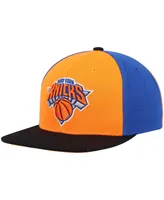 Men's Mitchell & Ness Orange New York Knicks On The Block Snapback Hat