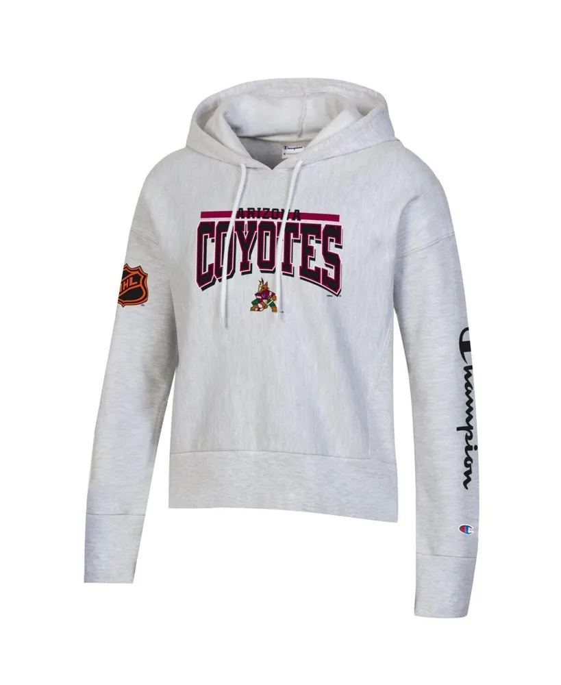 Women's Champion Heathered Gray Arizona Coyotes Reverse Weave Pullover Hoodie