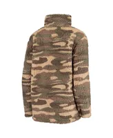 Women's G-iii Sports by Carl Banks Camo Seattle Kraken Sherpa Quarter-Zip Jacket