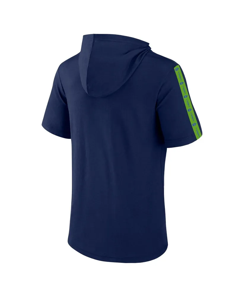 Men's Fanatics Blue Seattle Sounders Fc Definitive Victory Short-Sleeved Pullover Hoodie