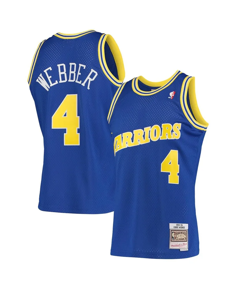 Men's Mitchell & Ness Cream Golden State Warriors Hardwood