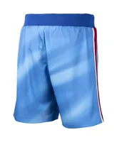 Men's Mitchell & Ness Blue New Jersey Nets 1990/91 Hardwood Classics Authentic Shorts