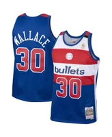 Men's Mitchell & Ness Ben Wallace Royal Washington Bullets 1996-97 Hardwood Classics Swingman Jersey