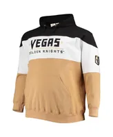 Men's Fanatics Black, Gold Vegas Golden Knights Big and Tall Colorblock Fleece Hoodie