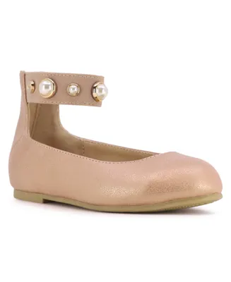 Nine West Toddler Girls Beth Ballet Flat Shoes - Rose Gold