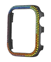 Steve Madden Women's Mixed Metal Apple Watch Bumper Accented with Rainbow Crystals