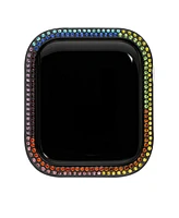 Steve Madden Women's Rainbow Crystal Protective Case designed for Apple Watch 44mm