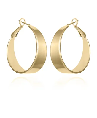Vince Camuto -Tone Band Thick Hoop Earrings