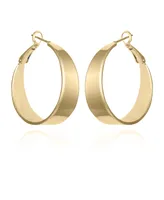 Vince Camuto -Tone Band Thick Hoop Earrings