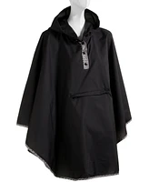 Totes Women's Water-Repellent Pack-able Rain Poncho