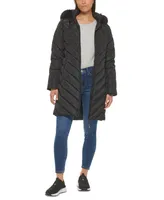 Tommy Hilfiger Women's Faux-Fur-Trim Hooded Puffer Coat