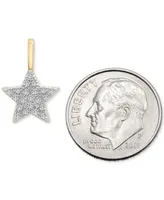 Wrapped Diamond Star Charm Pendant (1/20 ct. t.w.) in 10k Gold, Created for Macy's