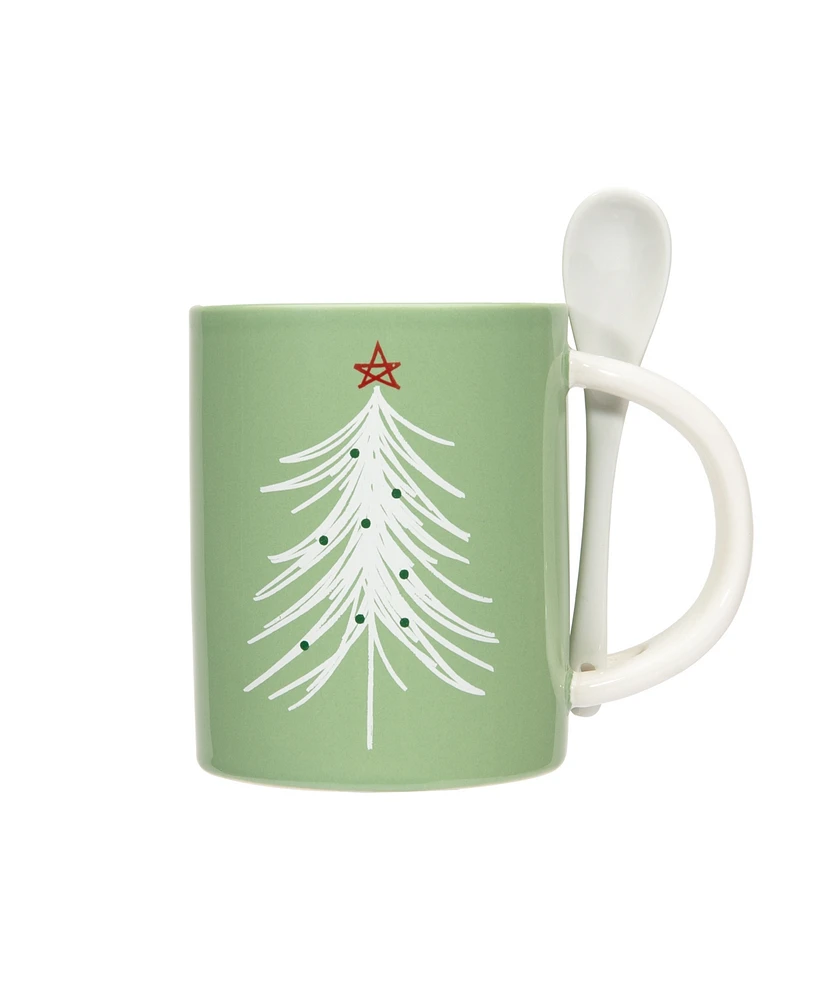 Thirstystone Tree Mug with Spoon, 16 Oz