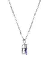Tanzanite (5/8 ct. tw.) & Diamond Accent 18" Pendant Necklace in Sterling Silver