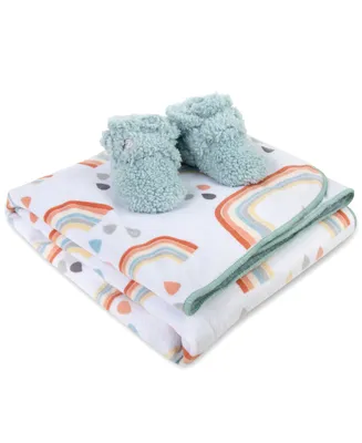 Fisher Price Baby Boys Blanket and Booties