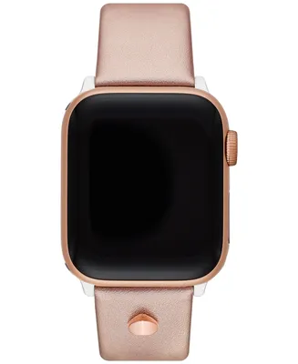 kate spade new york Women's Interchangeable Champagne Leather Apple Watch Strap 38mm/40mm