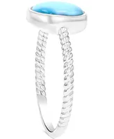 Larimar Oval Ring Sterling Silver