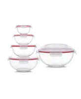 JoyJolt Glass Mixing Bowls with Lids, Set of 5