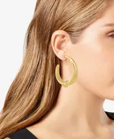 Vince Camuto Gold-Tone Open Knotted Hoop C Earrings - Gold