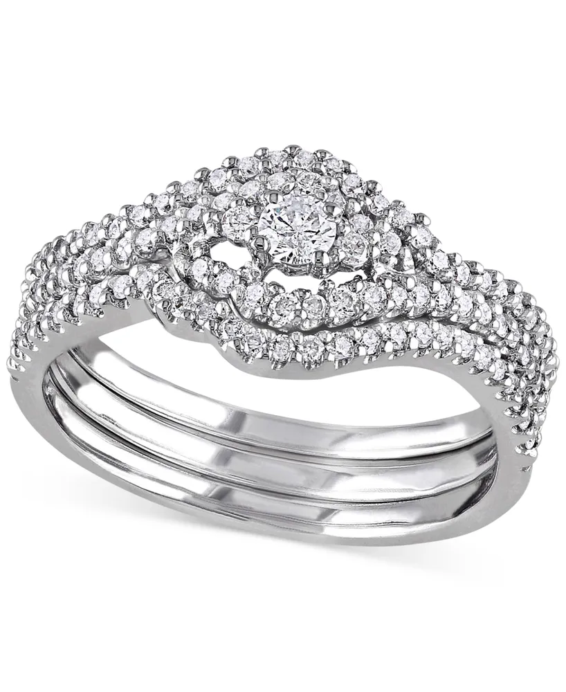 Diamond Bridal Set 3 ct tw 14K White Gold|Kay