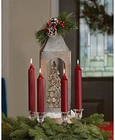 Grecian Collenette 9" Taper Candle Set, 4 Piece