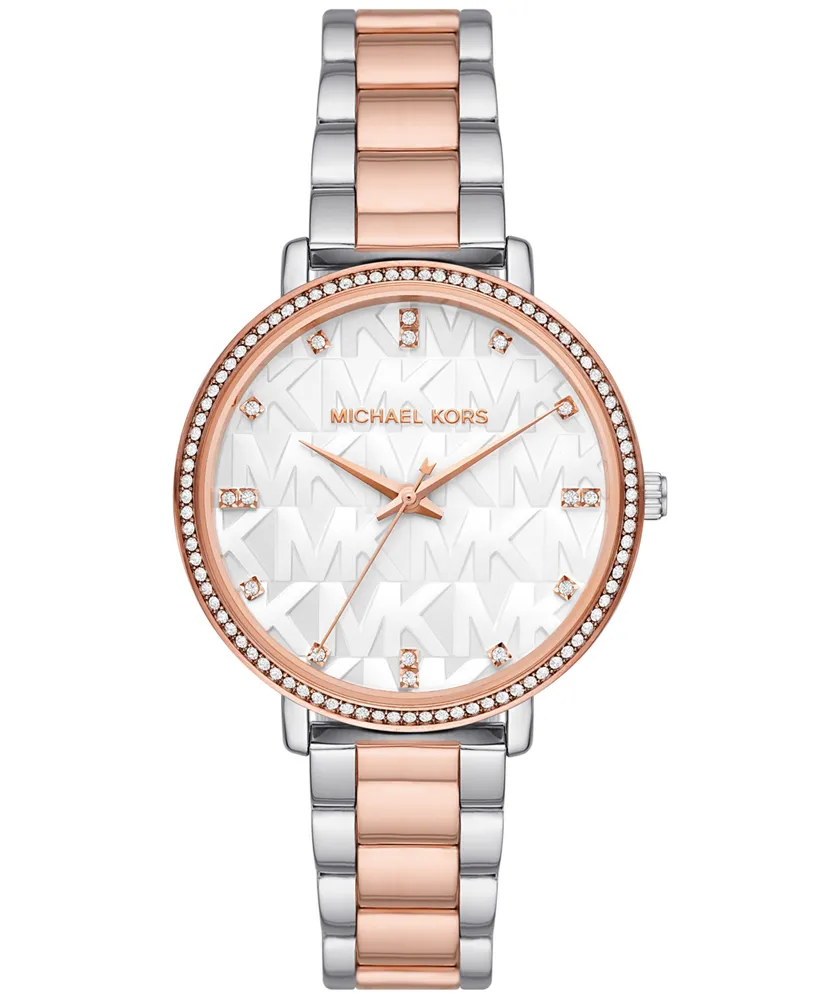 Michael Kors Women's Pyper Three-Hand Two-Tone Bracelet Watch 38mm