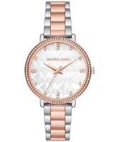 Michael Kors Women's Pyper Three-Hand Two-Tone Bracelet Watch 38mm