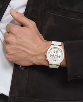 Movado Men's Swiss Chronograph Bold Fusion White Silicone Strap Watch 44mm