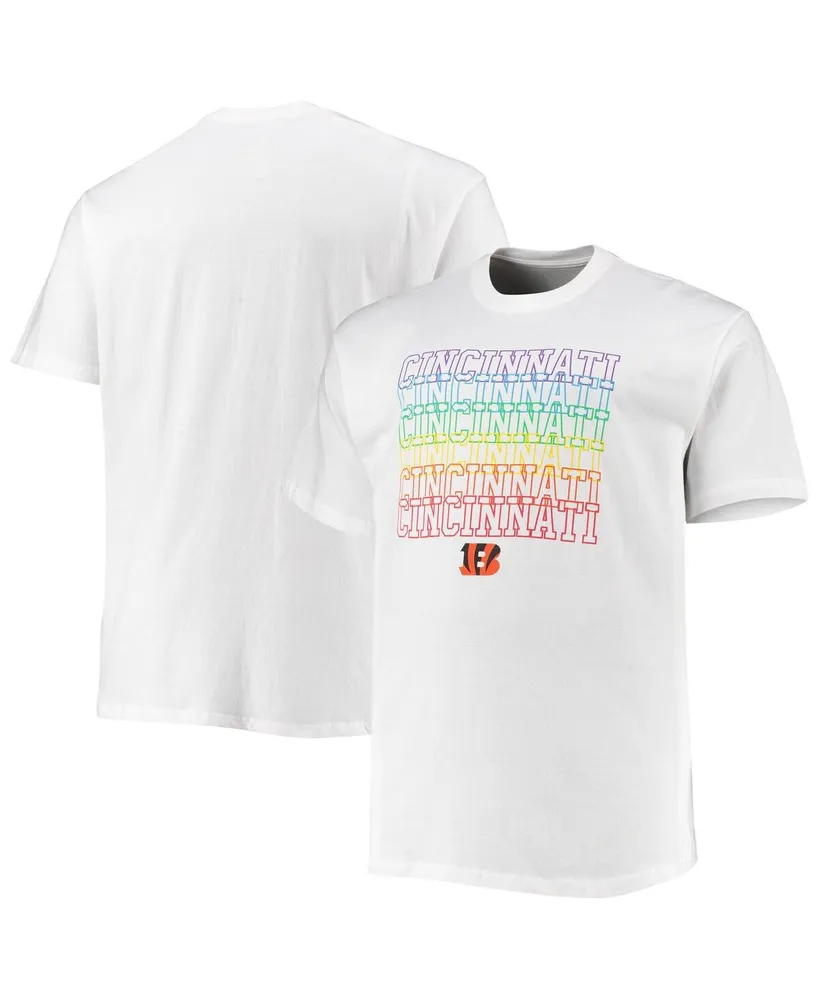 Women's Cincinnati Bengals Colorblock White T-Shirt