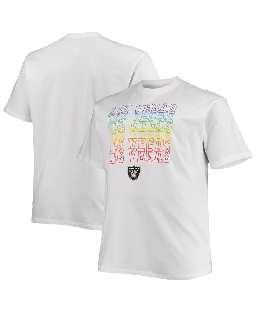 Las Vegas Raiders Pride Graphic T-Shirt - White - Mens