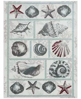 Global Rug Designs Aquatic Sea Shells 13679 7'10" x 10'2" Outdoor Area Rug