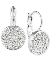 Anne Klein Crystal Pave Disc Drop Earrings