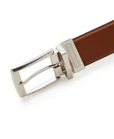 Perry Ellis Men's Tan Leather Reversible Belt
